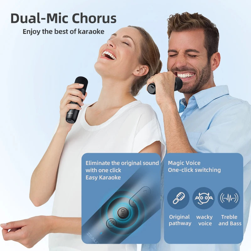 ZEALOT-S32M Karaoke Speaker &ndash; 2 Wireless Microphones