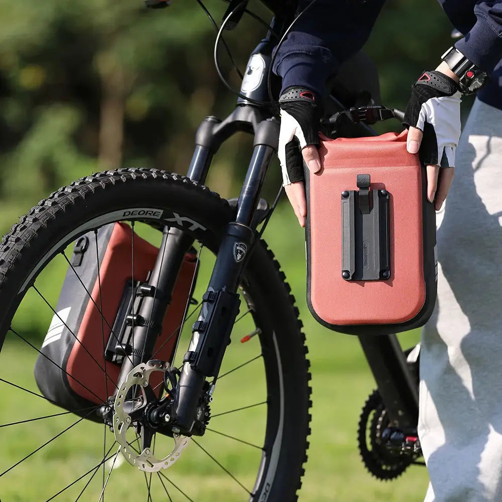 Rhinowalk 2 PCS Bike Quick Release Front Fork Bag 4L/6L Waterproof Cycling Electric Scooter Vehicle Bag Storage Accessory by InterCyprus Trading Ltd