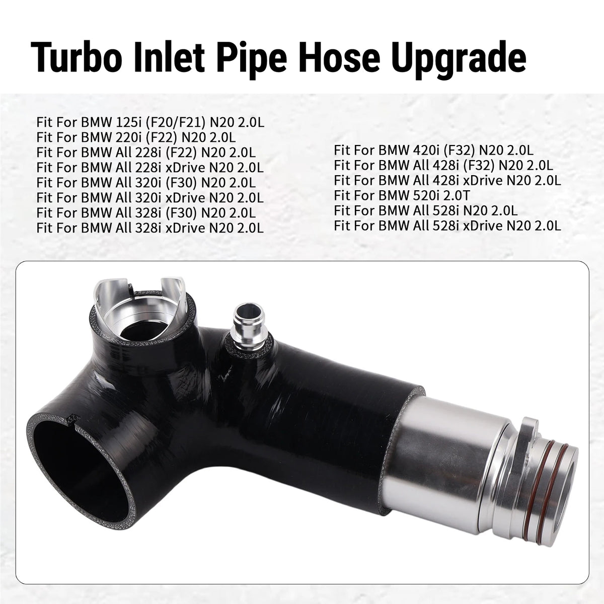 Turbo Inlet Pipe Upgrade for BMW N20 N26 125i 228i 320i 328i 520i 528i by InterCyprus Trading Ltd