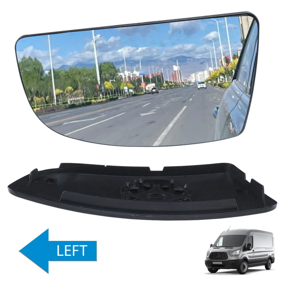 Miroir en verre convexe gauche pour porte de Ford Transit Mk8 2014+