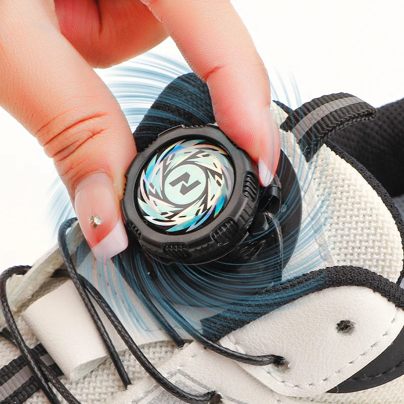 Automatic Swivel Buckle No-Tie Elastic Shoelaces for Adults and Kids