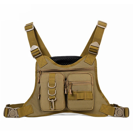 Tactical Molle Front Chest Rig Vest Bag &ndash; Adventure Ready Brown