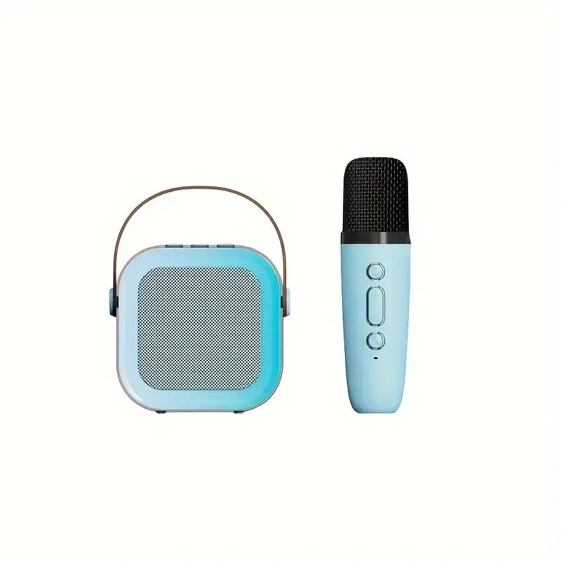 Portable Wireless Karaoke Speaker &ndash; RGB LED Lights Included Blue with 1Mic