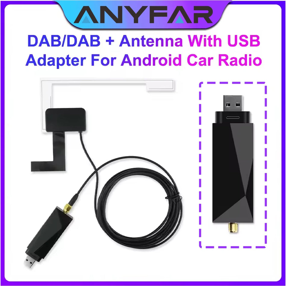 Αντένας DAB+ με αντάπτορα USB για ραδιόφωνα αυτοκινήτου Android, δέκτης GPS
