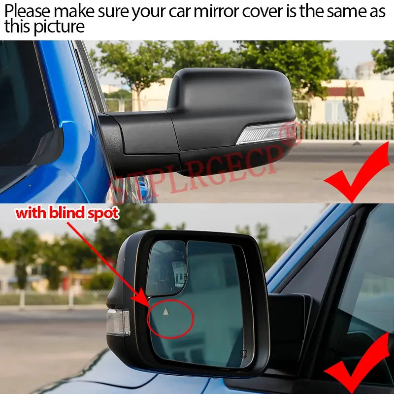 Driver Rearview Side Blind Spot Mirror Lens Door Wing Mirrors Glass with Heating Parts for Dodge RAM 1500 DT 2019-2024 by InterCyprus Trading Ltd