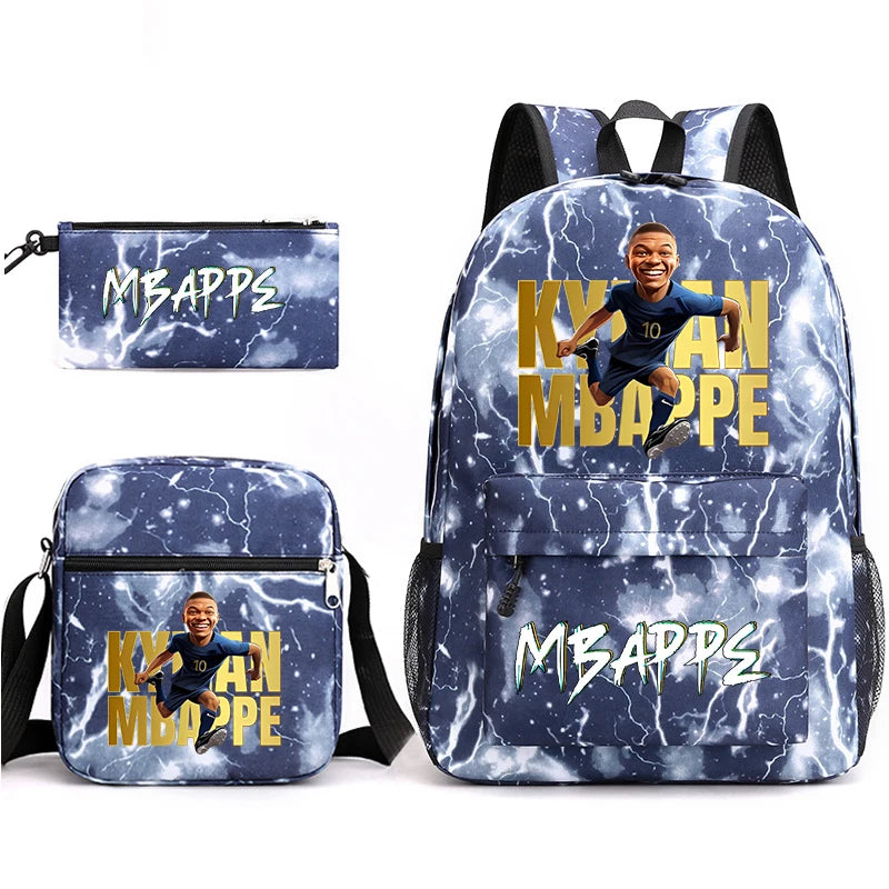 print student backpack set children's school bag shoulder bag pencil case 3-piece set 1