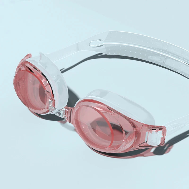 MM851/GG072 Myopia Swim Goggles - Custom Left Right Diopters Pink 0 degree / CHINA