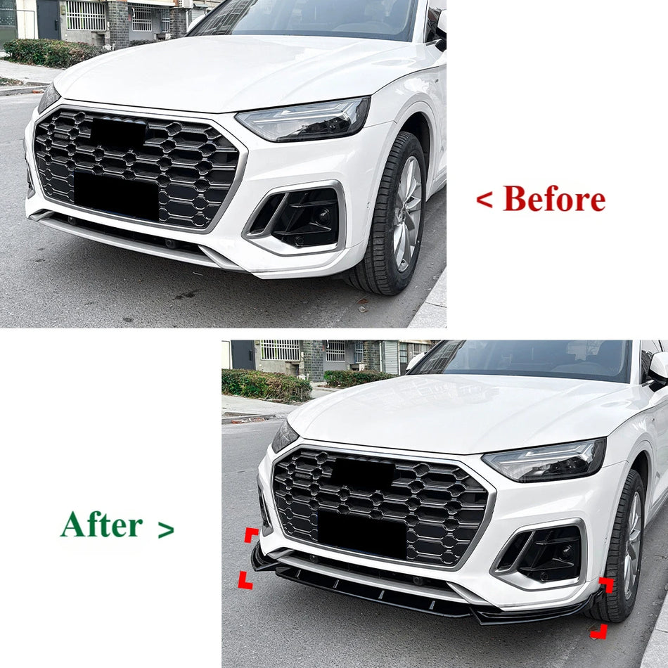 Audi Q5 FY Framskärmslip Spoiler Nedre Diffuser S Line