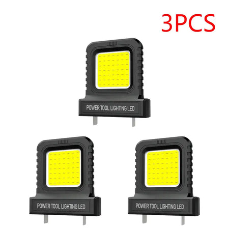 14W Portable Mini Pocket Work Light Two Modes For Camping 3PCS Black