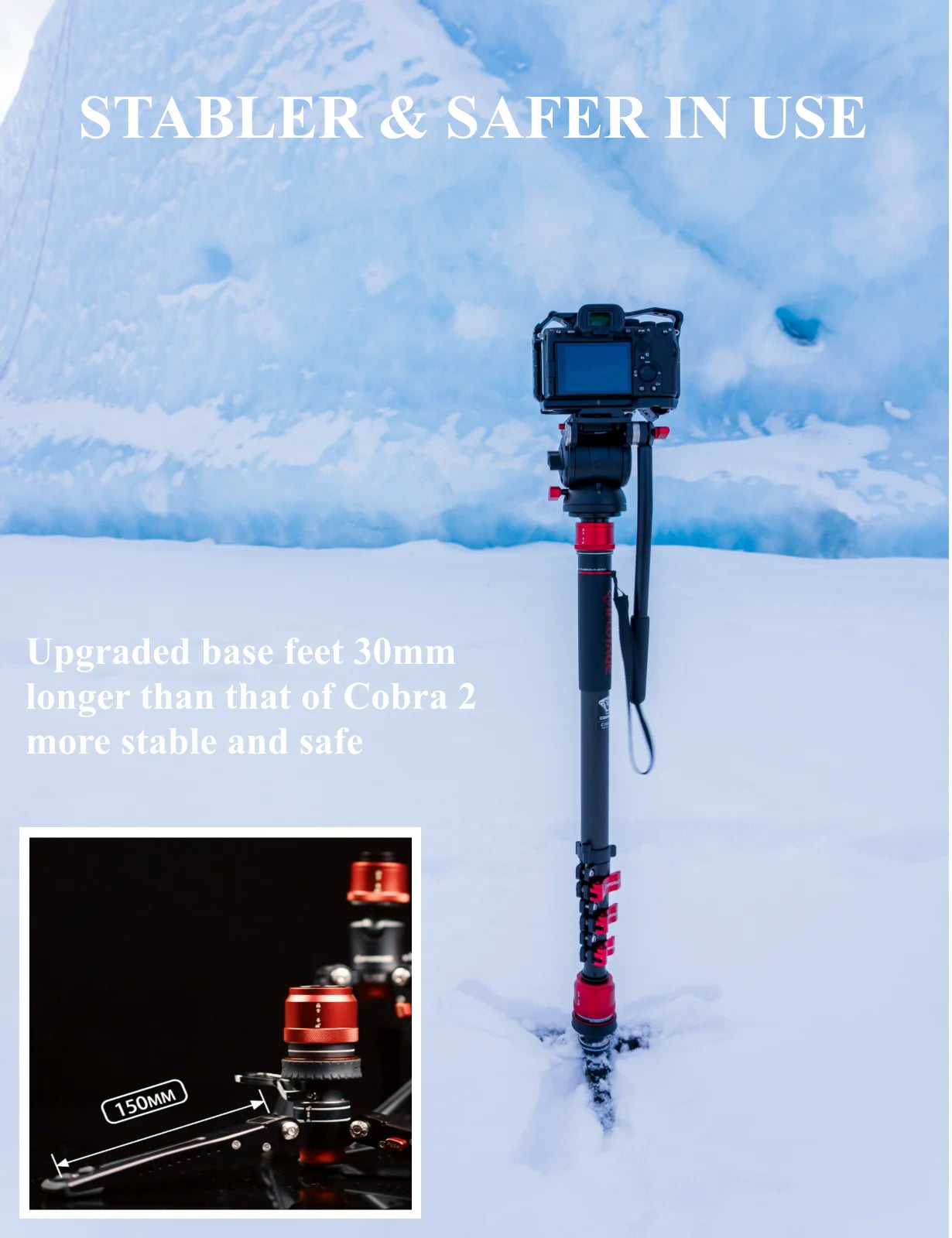 IFOOTAGE Cobra 3 C180F-P Monopod &ndash; Carbon Fiber Travel