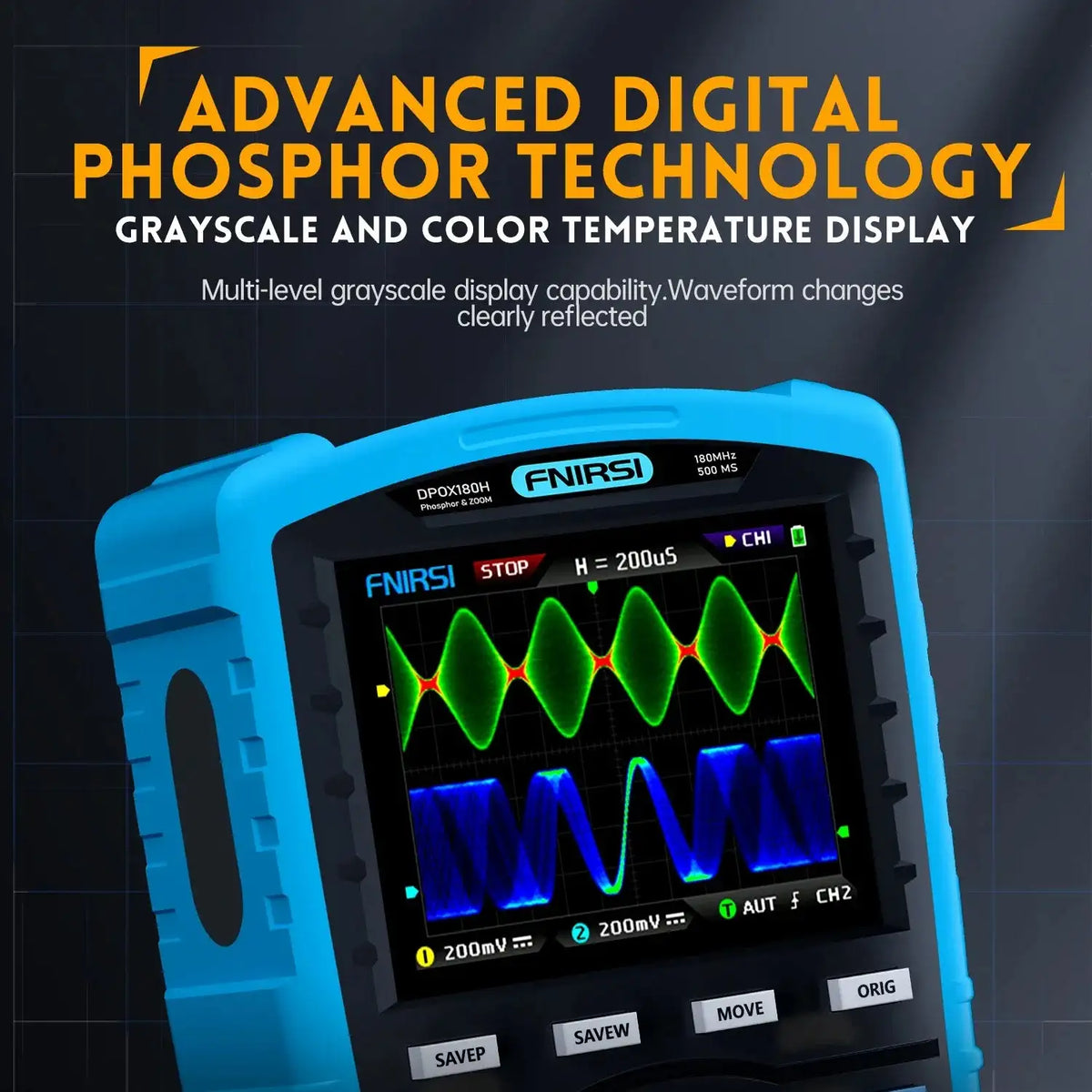 DPOX180H Phosphor Oscilloscope 180MHz DDS Two In One