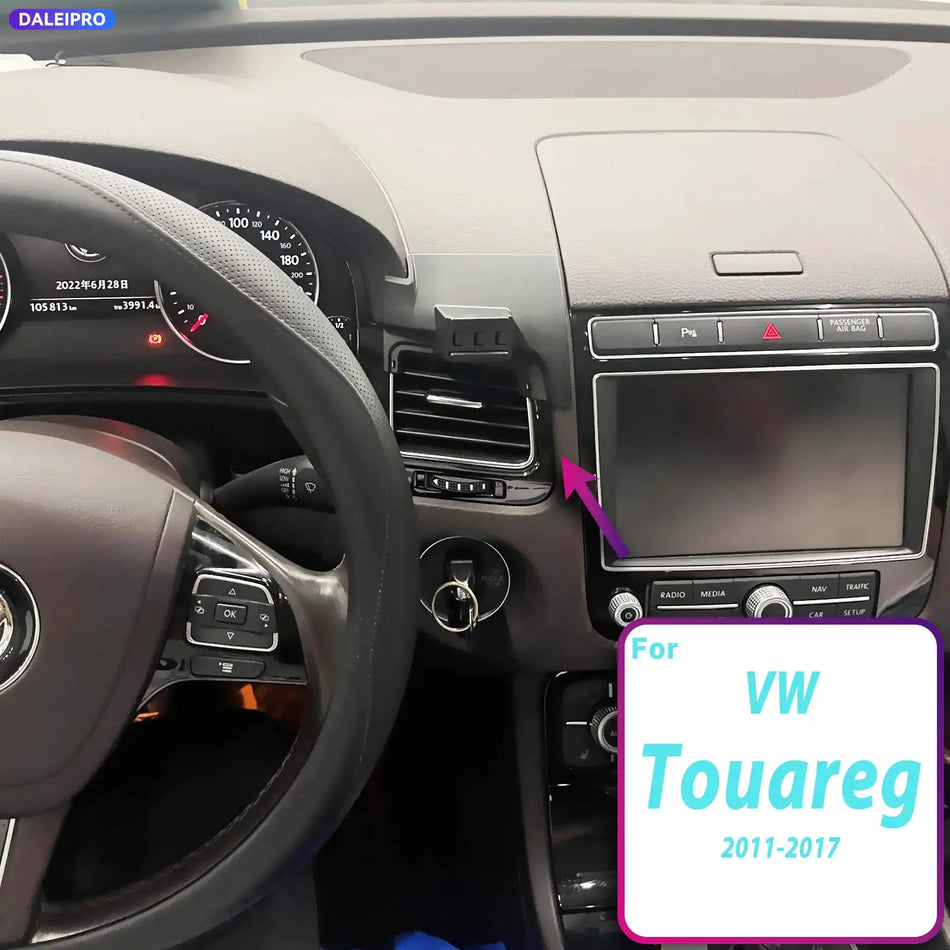 Car Phone Holder Base With 66W Charging For VW Touareg 2011 2017 by InterCyprus Trading Ltd