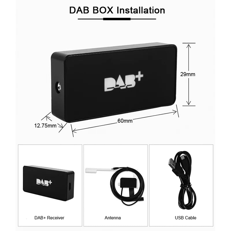 Newest DAB Plus Receiver Antenna - USB Adapter Auto Scan
