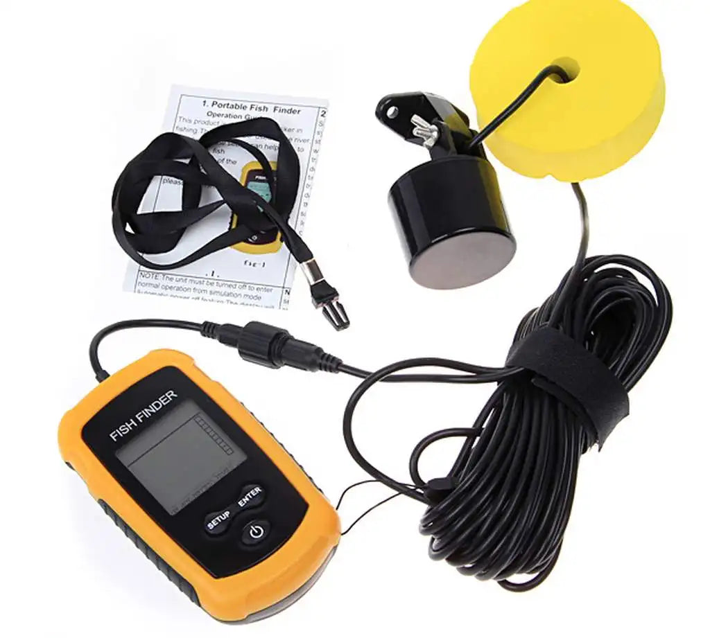 Portable Sonar Fish Finder with 100M Range and 45&deg; Coverage - Ideal for Lake &amp; Sea Fishing