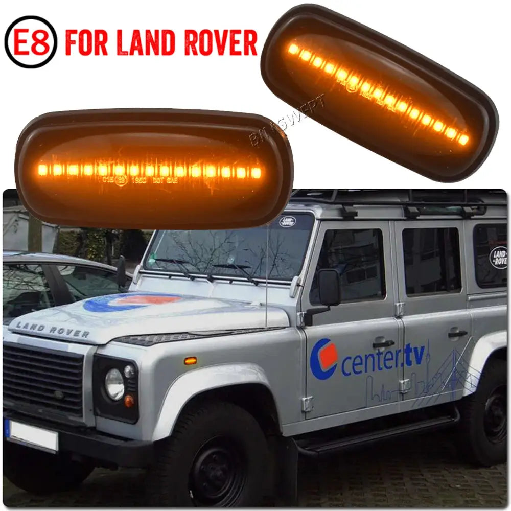 2Pcs LED Side Marker Lamp Turn Signal Indicator Light For Land Rover Defender TD5 98-15 Freelander 1 02-05 Discovery 2 99-04 by InterCyprus Trading Ltd