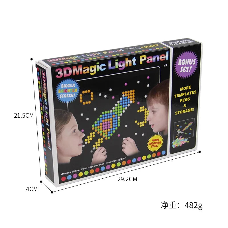 Children Light Mushroom Nail Puzzle - Glow In Dark 3D Toy