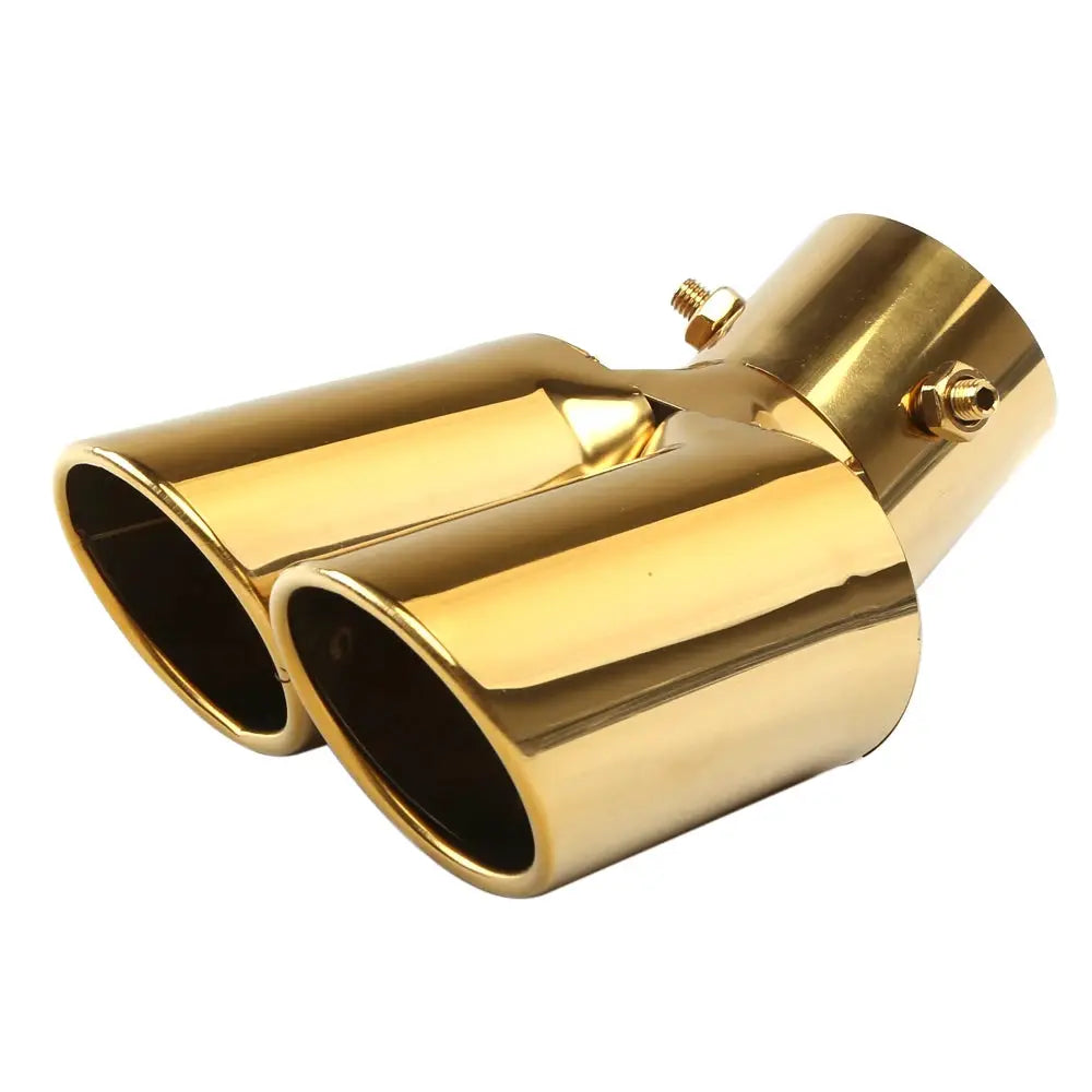 Universal Dual Exhaust Tip Stainless Steel Slant Cut Tip for Car Exhaust Pipe Extension Modification Decoration Muffler Tailpipe by InterCyprus Trading Ltd