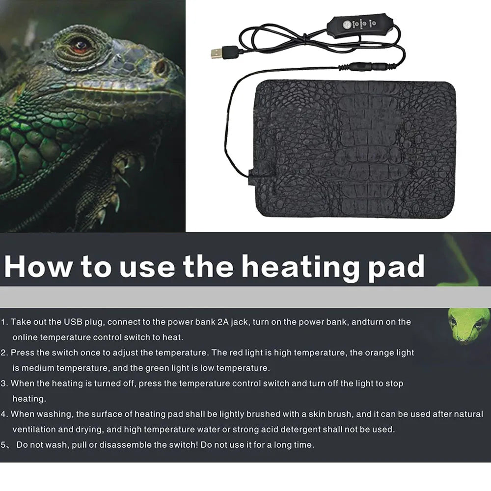 Heating Pad Pet Reptile USB Heated Mat &ndash; USB Powered