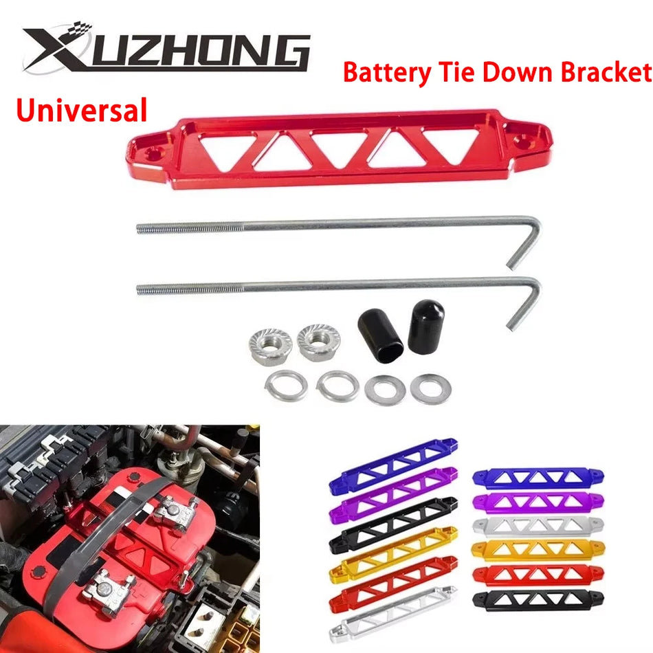 Batteri Fäste för Honda Civic EK EG Billet 6061 Aluminium Montering med 18-8 Rostfritt J-Krokar