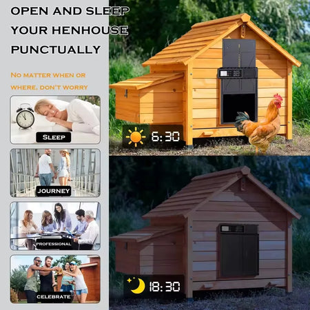 PFS-172C Aluminum Automatic Chicken Coop Door &ndash; Smart Timer