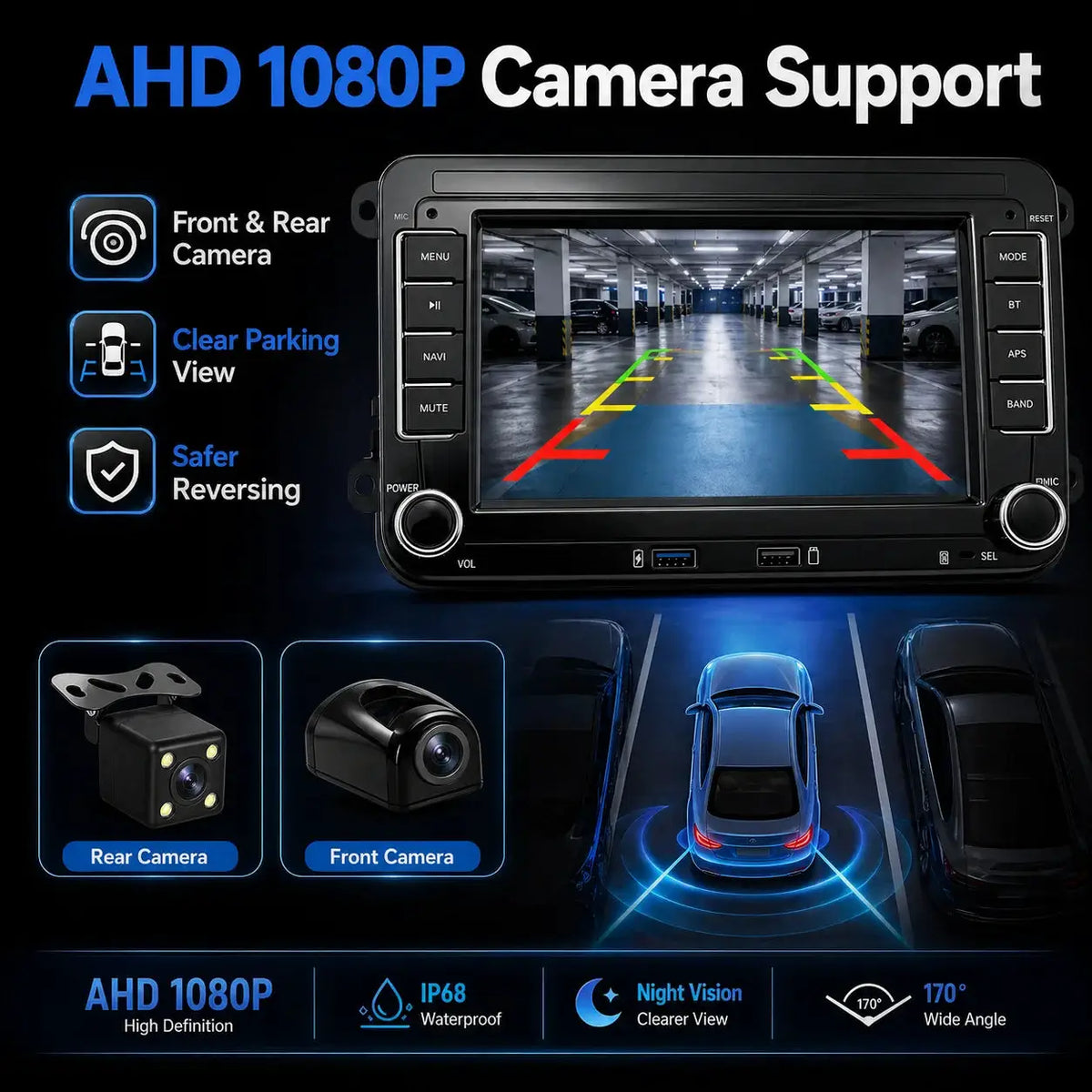 Android Car Radio With GPS WiFi CarPlay For Volkswagen Golf 5 6 Passat B6 B7 by InterCyprus Trading Ltd