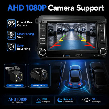 Android Car Radio With GPS WiFi CarPlay For Volkswagen Golf 5 6 Passat B6 B7 by InterCyprus Trading Ltd