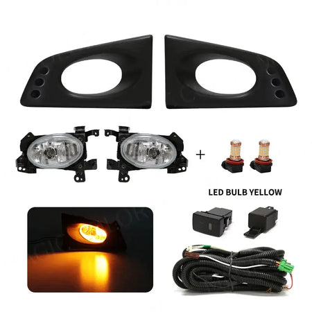 For Honda Fit Jazz G Type 2008 2009 2010 Fog Lamp Headlight Car Front Bumper Fog Light Assembly With LHD/RHD Wires Switch 2Pcs by InterCyprus Trading Ltd