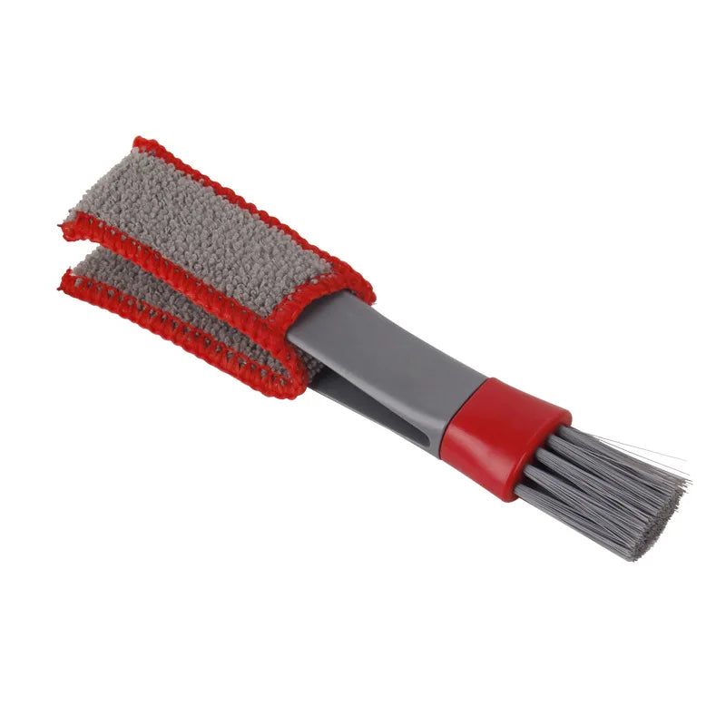 Car Vent Cleaning Tool - Multi-Purpose Vacuum Brush for Interior Care Red