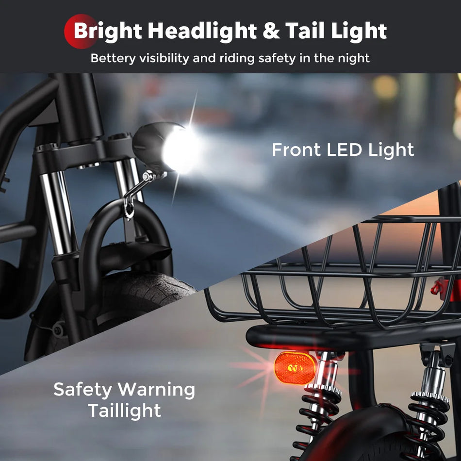 Elite I12 Electric Scooter &ndash; Foldable With Seat And Basket