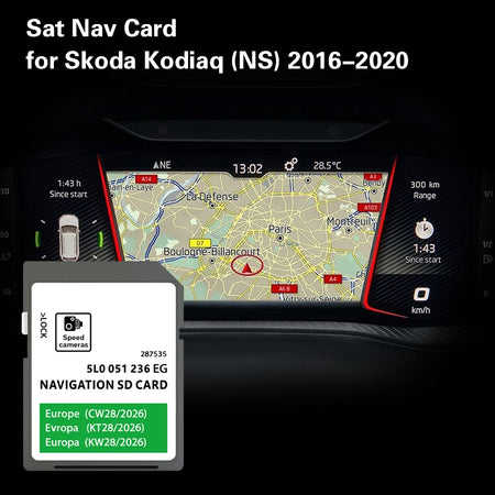 Skoda Kodiaq 2016-2020 GPS SD Card &ndash; 32GB EU Navigation CHINA / Kodiaq 2016-2020