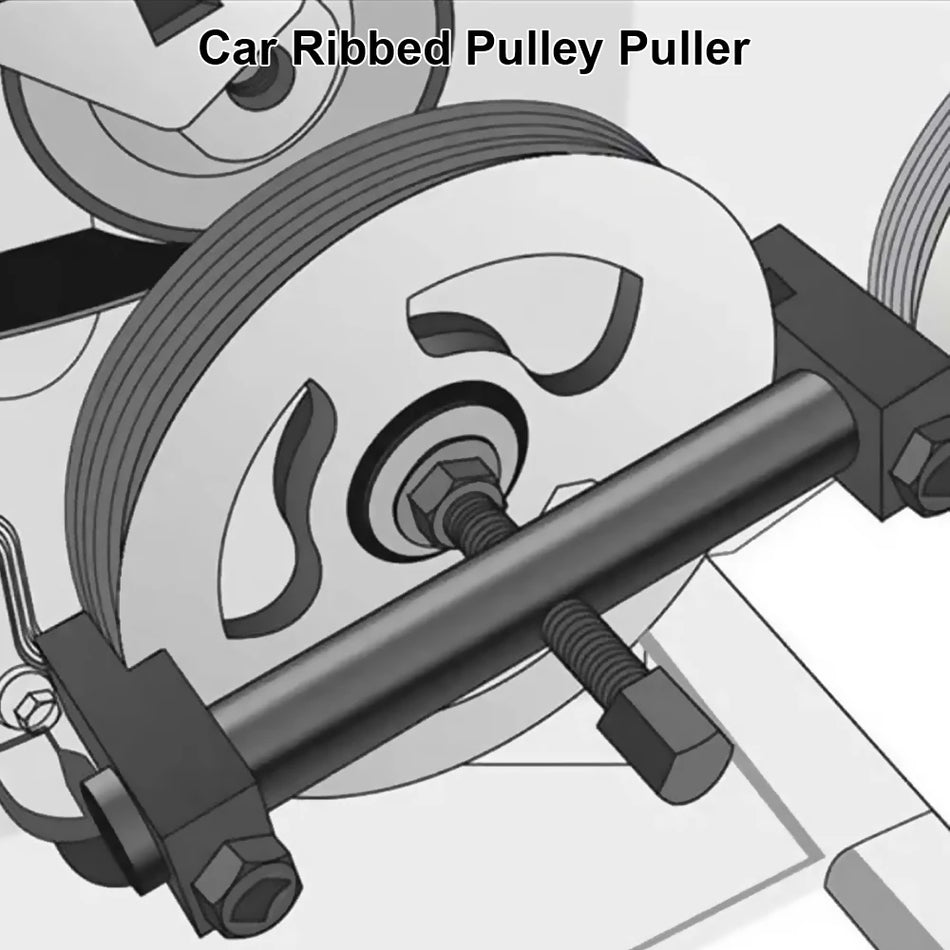 Universāls kloķvārpstas siksnas vilkšanas rīks automašīnām, 156mm diapazons, augstas oglekļa tērauds