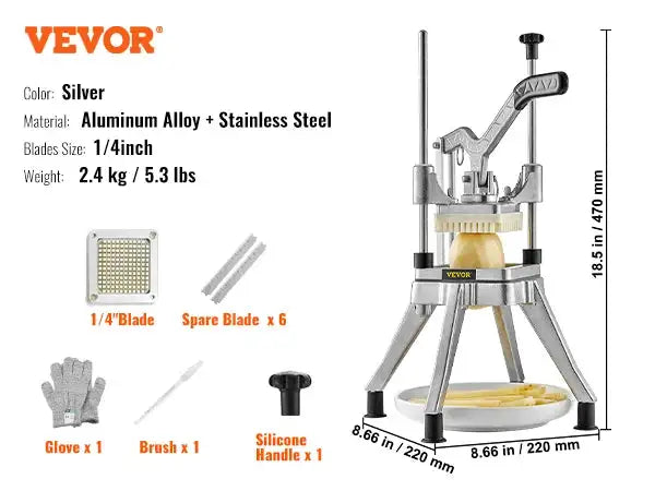 Vegetable Chopper With Quarter Inch Blade Heavy 0.25in / CZECH REPUBLIC