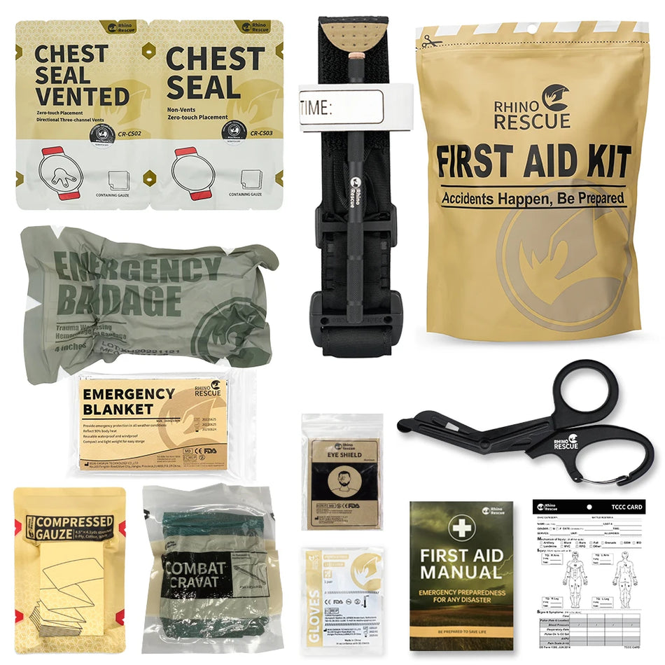 Kit di Emergenza per Trauma Rhino Rescue IFAK per Primo Soccorso in Combattimento