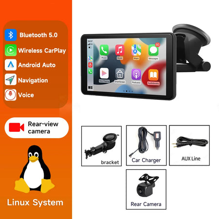 7-Inch Universal Car Radio Multimedia Player with GPS, Wireless CarPlay &amp; Android Auto H102V- AHD-B / CHINA