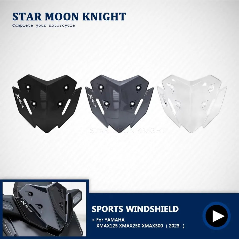 Ветровое стекло дефлектора Yamaha XMAX для 125/250/300 2023-, спортивный ветровой щиток, готов к погодным условиям, легкий монтаж