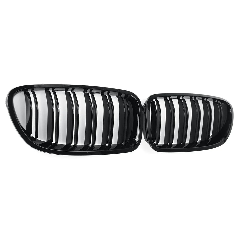 Grile frontale tip rinichi, negru lucios, cu două lamele, pentru BMW Seria 5 F10 F11 F18