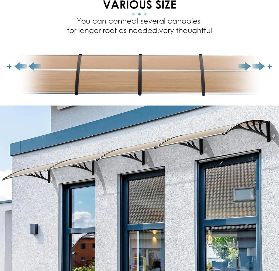 Уличный оконный навес из поликарбоната для крыши передней двери