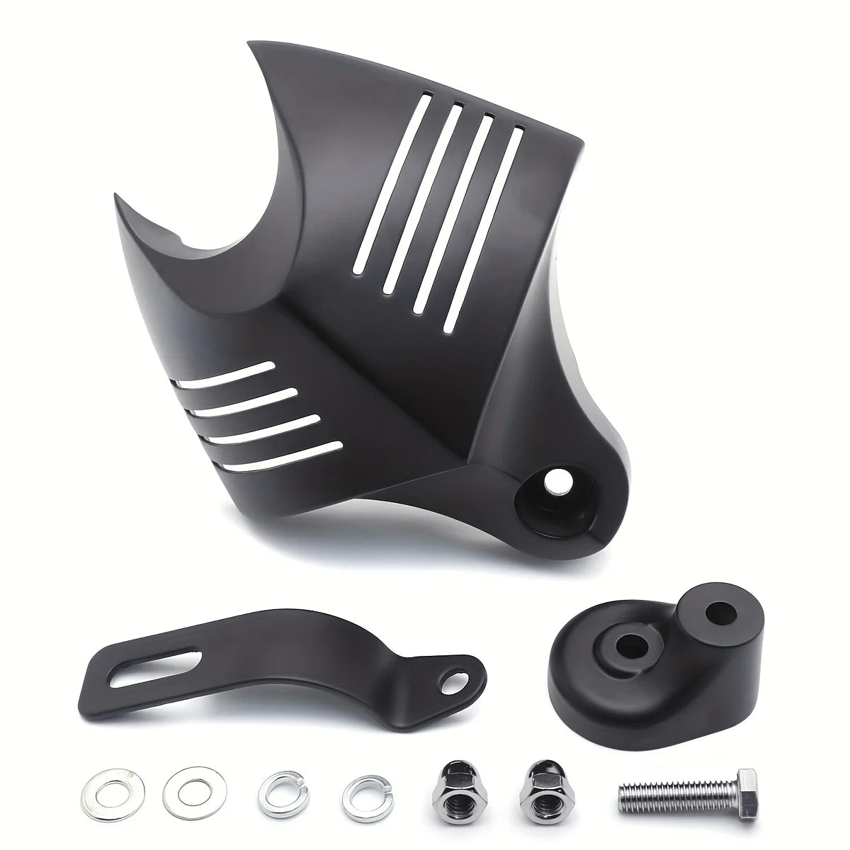 Motorcycle Big Twin Horn Cover &ndash; Sleek Black Chrome Design for Harley Models