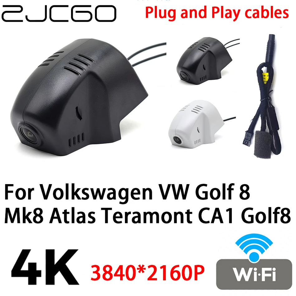 Vaizdo registratorius Volkswagen Golf 8 4K 2160P priekinis vaizdo įrašymo įrenginys su Plug and Play nustatymu