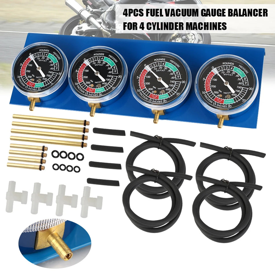 Karburatoriaus sinchronizavimo rinkinys Honda CB650R motociklui su balansavimo testavimo matuokliais