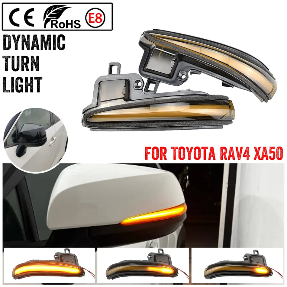 Dynamic Flowing LED Side Markers With Turn Signal For Toyota RAV4 XA50