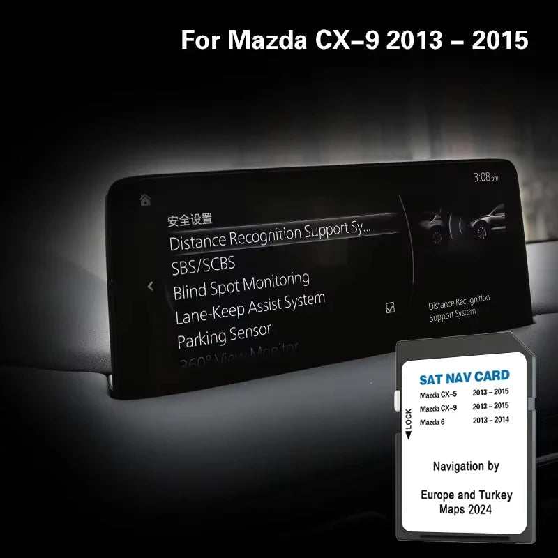 NAVINESA Mazda CX9 2013 2014 2015 GPS SD Card - Europe CHINA / for Mazda CX9