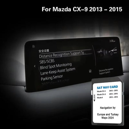NAVINESA Mazda CX9 2013 2014 2015 GPS SD Card - Europe CHINA / for Mazda CX9