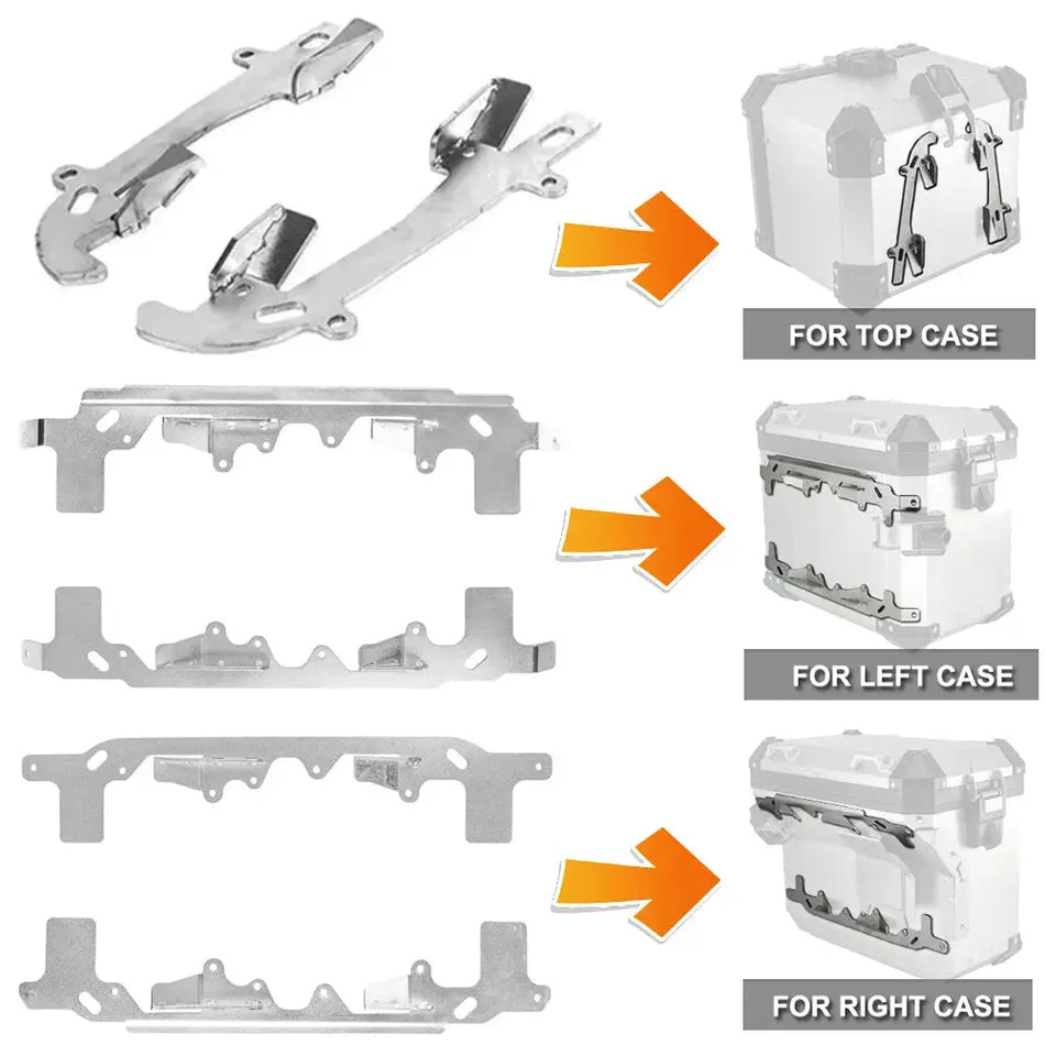 For BMW R1200GS Adventure R1250GS R1200 GS ADV GS1200 Motorcycle Aluminum Suitcase Bracket Top Case Pannier Mounting Plate Rack by InterCyprus Trading Ltd