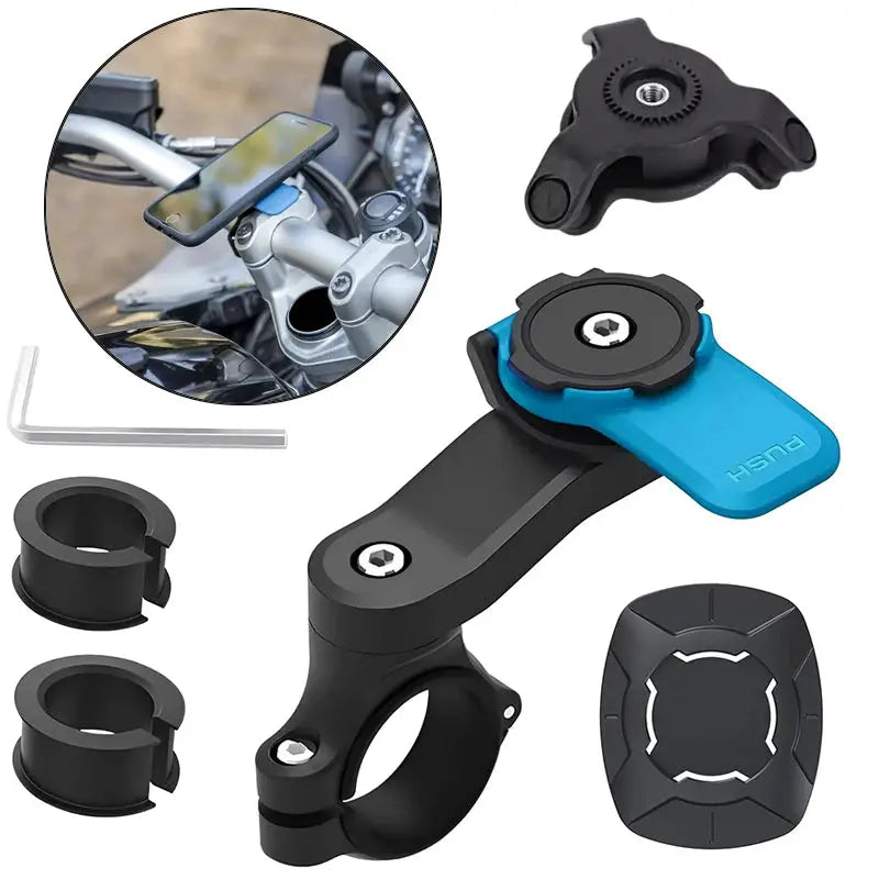 ABS Handlebar Phone Mount For Motorcycles Fits 4.7 To 7.2 Inch Smartphones by InterCyprus Trading Ltd