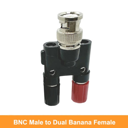 BNC to Banana Plug Splitter &ndash; Dual Female Socket Adapter BNCJ-2BananaK x1