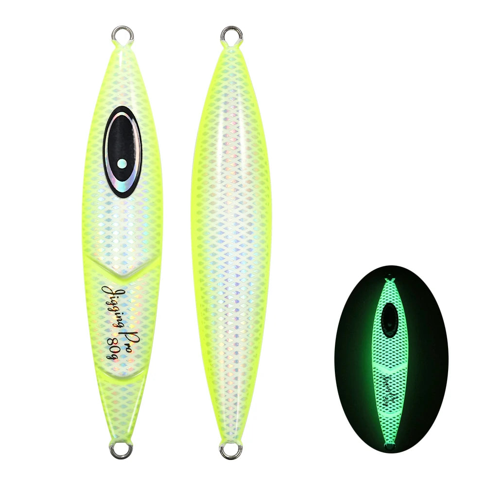 JIGGING PRO Slow Jigging Lure - 80g, 100g, 120g, 150g Saltwater Fishing Jigs Green / 150g