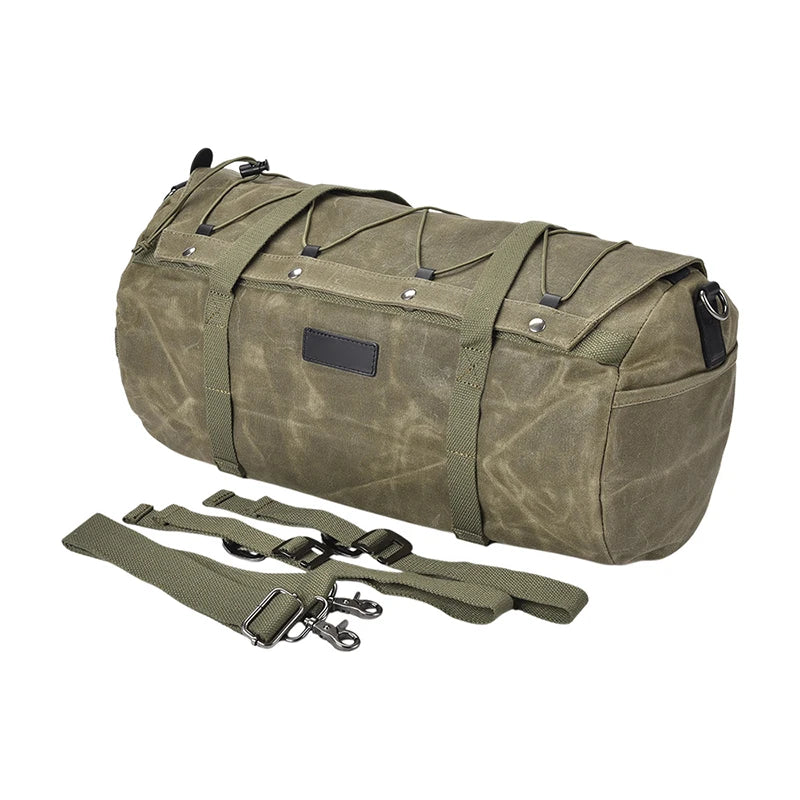 Motorcycle Rear Bag &ndash; Waterproof and Durable Storage Solution army green