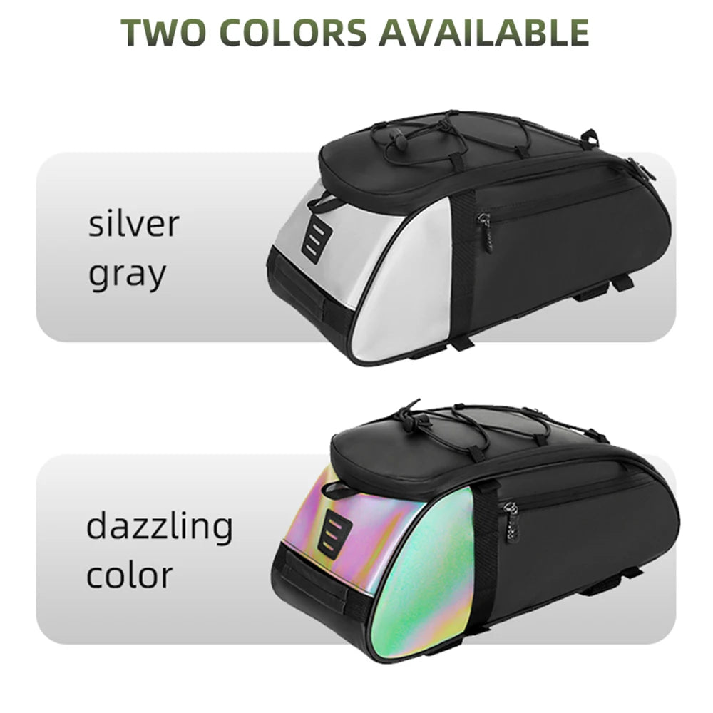 Lixada Bike Trunk Bag &ndash; Large Capacity Reflective Storage