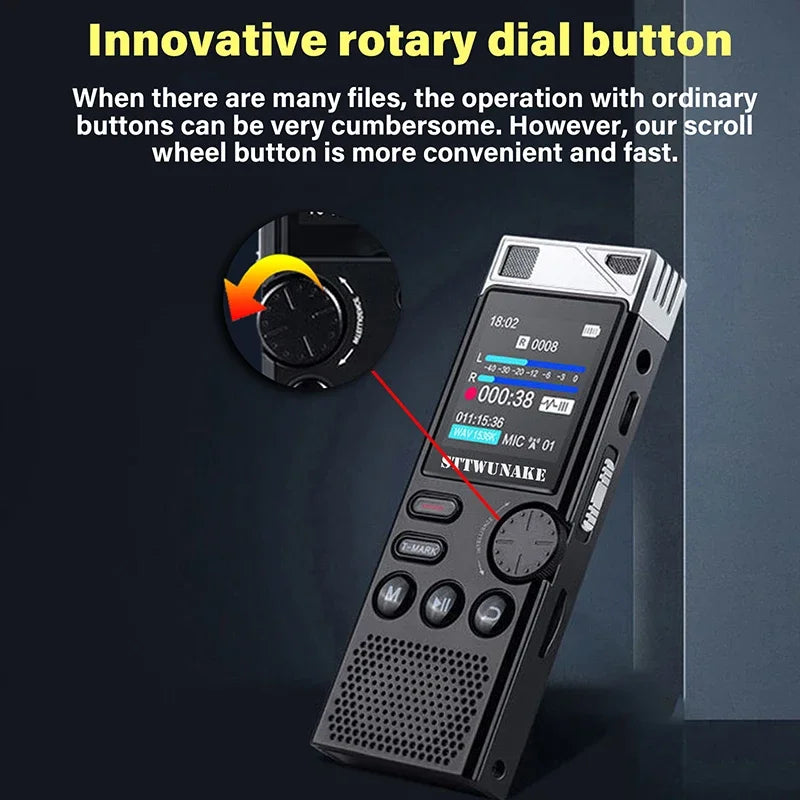 STTWUNAKE AI Noise Reduction Recorder &ndash; Playback Capable